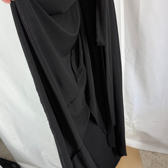 NEW Charming Charlie Wrap Style Midi Dress - Black - Small - Picture 9 of 12